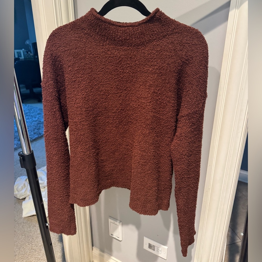 Thread & Supply Brown Cowl Neck Sweater